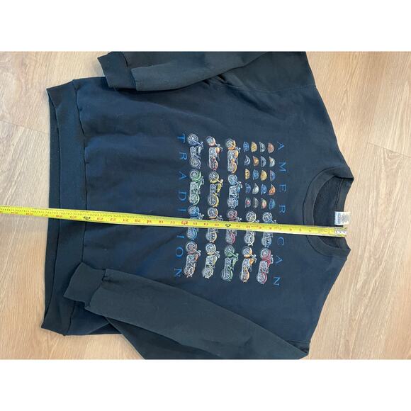 VTG‎ American legends motorcycle crewneck sweatshirt size large - Picture 2 of 5